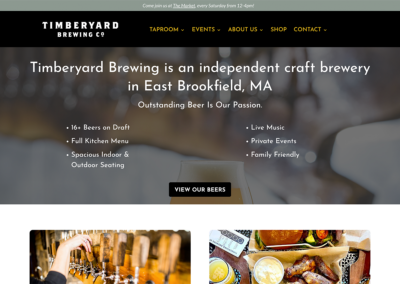 Timberyard Brewing Co – WordPress Design & Development